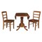 International Concepts 42 in. Dual Drop Leaf Dining Table with 2 Madrid LadderBack Chairs K42-42DP-C2-2 - alternate 2